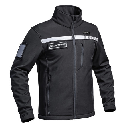 Veste Softshell SÉCU-ONE HV-TAPE Sécurité Privée noir A10 Equipment