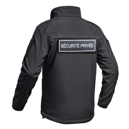 Veste Softshell SÉCU-ONE flap Sécurité Privée noir A10 Equipment