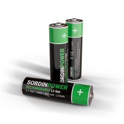 Lot/2 batteries rechargeables 14500 3.7V 800 mAh pour casque anti-bruit Suprême T2/X2 BT Sordin