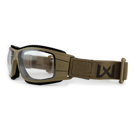 Masque de protection balistique pliable Lynx tan écrans fumé/incolore Wiley x