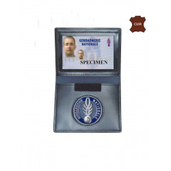 Porte Carte / Portefeuille Gendarmerie 2 volets avec carte Navigo + médaille Gendarmerie Nationale