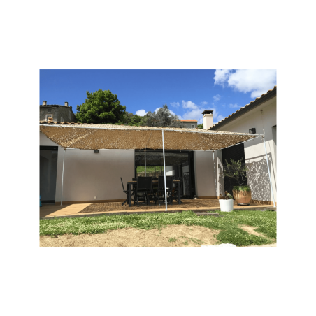 Grand filet voile ombrage renforcée 7,5X7,5 - BEIGE