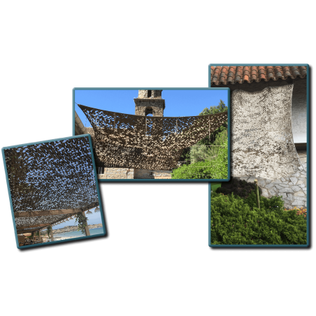 Grand filet voile ombrage renforcée 7,5X7,5 - BLANC