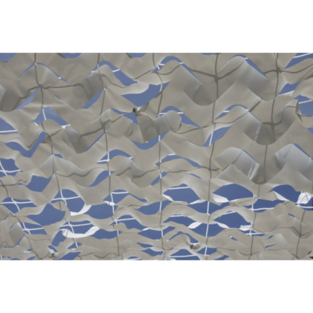 Grand filet voile ombrage renforcée 7,5X7,5 - BLANC