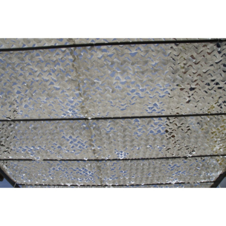 Grand filet voile ombrage renforcée 7,5X7,5 - BLANC