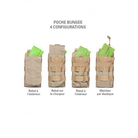 Porte chargeur HK416 / Famas simple bungee 5.11 - Vert OD