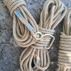 Lot 3 cordes 10 m en chanvre