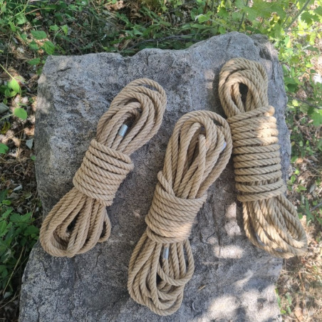 Lot 3 cordes 10 m en chanvre
