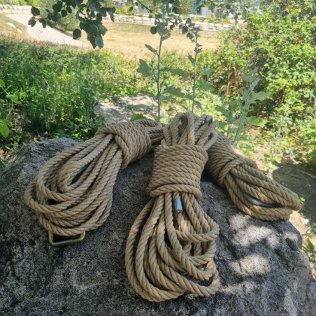 Lot 3 cordes 10 m en chanvre