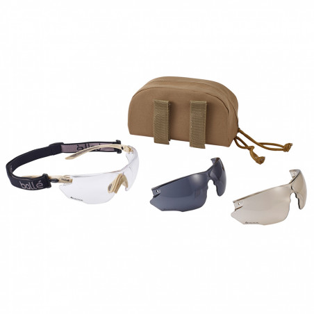 Lunettes  Bollé combat kit  platinum (cobatkitn)