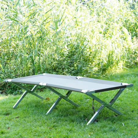Lit de camp militaire pliable Aluminium Léger / Robuste