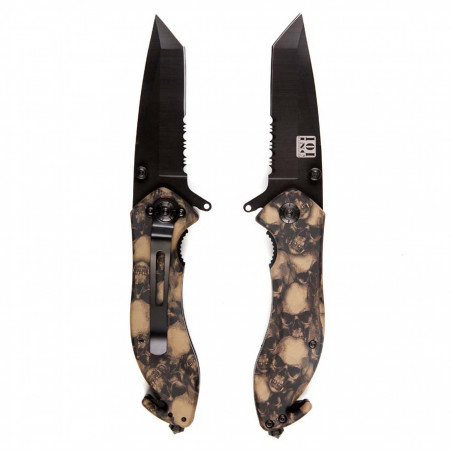 Couteau : skull + clip 016939 CA