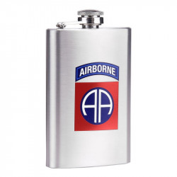 Flasque en métal 5 oz 82nd Airborne acier stainless