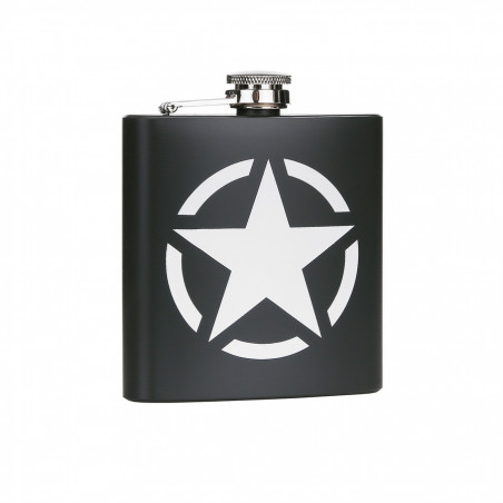 Flasque en métal 6 oz US Army Star acier stainless
