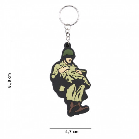 Porte-clés 3D PVC WWII Paratrooper 106