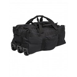 Sac transport voyage triple roulettes - Noir
