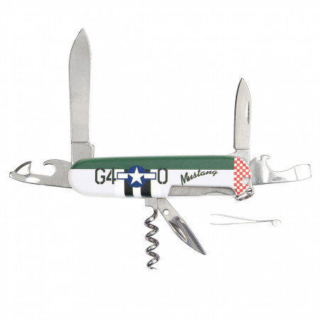 Couteau de poche avec empreinte P-51 Mustang