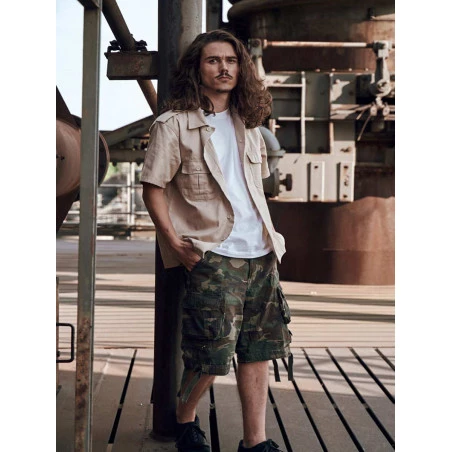 Chemise Homme Brandit – Slim Fit – Woodland Camouflage – Manches Longues – NEUF