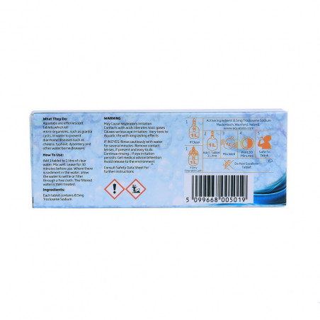 Tablettes de purification de l'eau (1 x 50 pcs) CR216