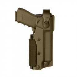 Holster droitier Zoom VKZ8 tan pour GLOCK 17/18/19/22/23 avec lampe/laser Vega