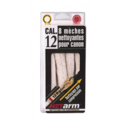Blister 8 mèches blanches pour arme calibre 12 Netarm