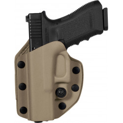 Holster gaucher Vegatek VKK8 tan pour GLOCK 17/19/22/23/25/31/32/37/38 Vega