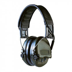 Casque anti-bruit Suprême Pro-X serre-tête cuir vert olive coussinets mousse Sordin