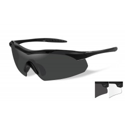 Lunettes de protection balistiques Vapor 2,5 noir écrans fumé/incolore Wiley x