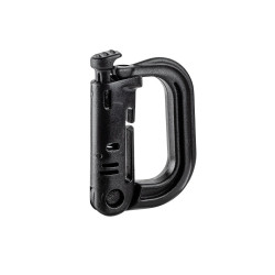 Mousqueton D-ring avec fixation pour passant M.O.L.L.E. noir A10 Equipment