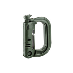 Mousqueton D-ring avec fixation pour passant M.O.L.L.E. vert olive A10 Equipment