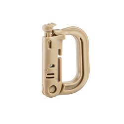 Mousqueton D-ring avec fixation pour passant M.O.L.L.E. tan A10 Equipment