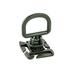 Point d\'ancrage rotatif D-ring avec fixation pour passant M.O.L.L.E. vert olive A10 Equipment