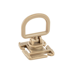 Point d\'ancrage rotatif D-ring avec fixation pour passant M.O.L.L.E. tan A10 Equipment