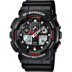 Montre G-Shock Classic GA-100 noir/rouge Casio