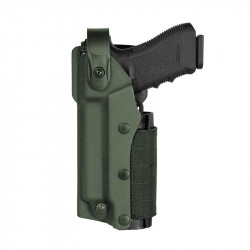 Holster gaucher Zoom VKZ8 vert olive pour GLOCK 17/18/19/22/23 avec lampe/laser Vega