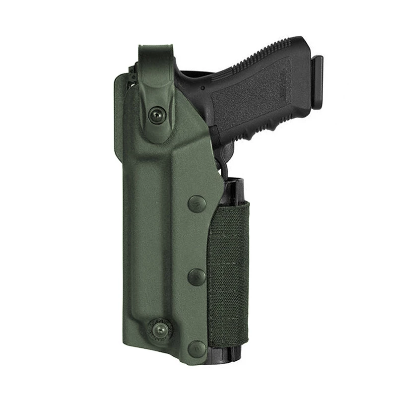 Holster gaucher Zoom VKZ8 noir pour GLOCK 17/18/19/22/23 avec lampe/laser - Heracles Tactical