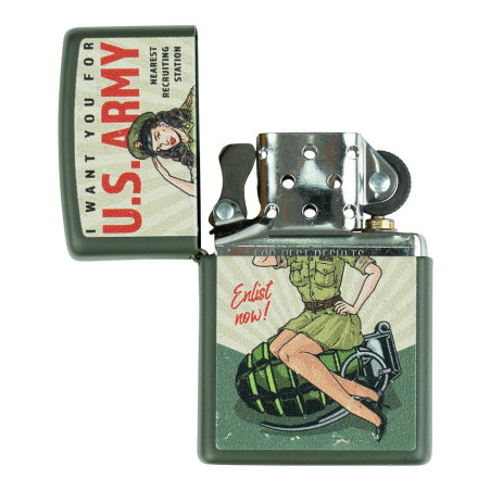 Briquet militaire Zippo Edition limitée Pin Up