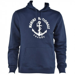 Sweat capuche Marine Nationale - Bleu marine