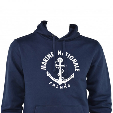 Sweat capuche Marine Nationale - Bleu marine