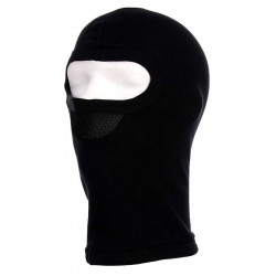 Cagoule masque 1 trou 100% coton - Noir