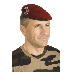 Béret commando rouge amaranthe parachutiste