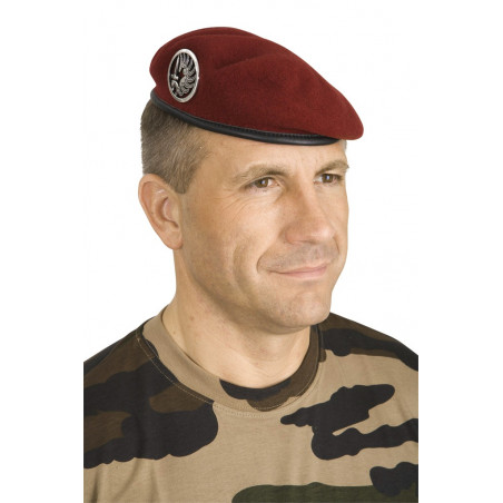 Béret commando rouge amaranthe parachutiste