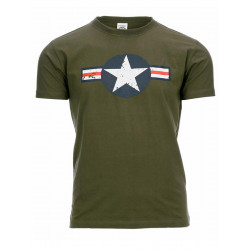 T-shirt etoile USA WW2 - Vert