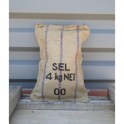 Sac sel en toile de jute