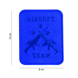 Embleem stof Airsoft team blauw R23023