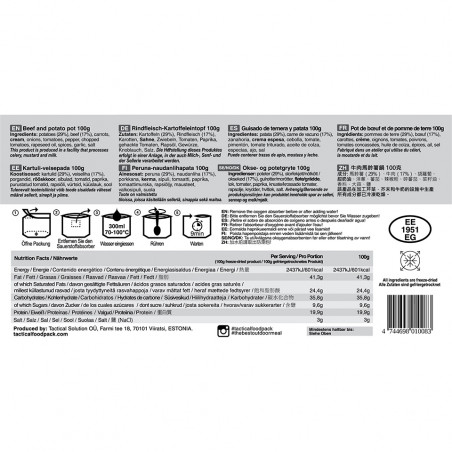 Tactical Foodpack - Beef and Potato pot 100g