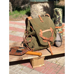 Sac à Dos Vintage toile cuir armée de l\'est