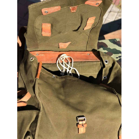 Sac à Dos Vintage toile cuir armée de l'est