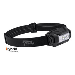 Lampe frontale Hybrid Aria 1 RGB noir - éclairage blanc, rouge, vert et bleu - 350 lumens Petzl