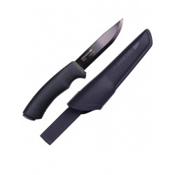 Couteau Mora Bushcraft lame carbone - Noir